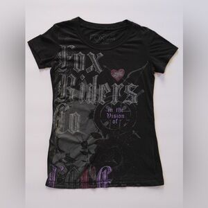 Fix Girls black and purple graphic tee